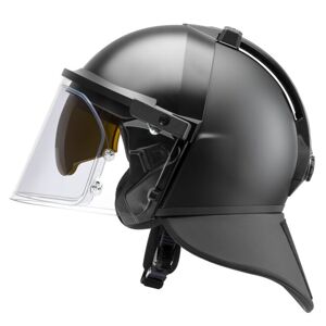 Protiúderová přilba s rychloupínáním na masku / laserová ochrana (Barva: Černá)