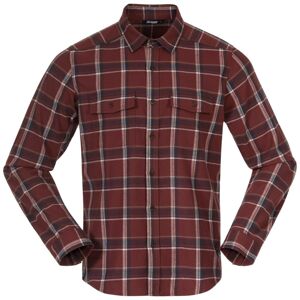 Flanelová košile Tovdal Bergans® – Amarone Red / Dark Shadow Grey Check (Barva: Amarone Red / Dark Shadow Grey Check, Velikost: S)