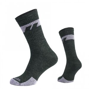 Ponožky Alpine Merino Medium Pentagon® – Olive Green (Barva: Olive Green, Velikost: 42-44)