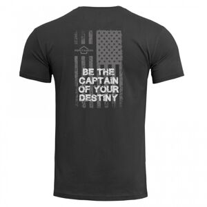 Pánské tričko Ageron American Flag Pentagon® – Černá (Barva: Černá, Velikost: M)