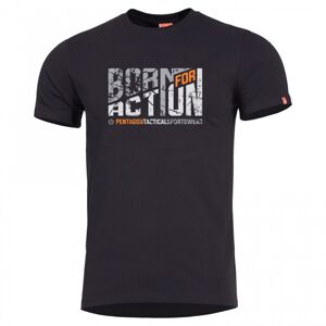 Pánské tričko Born For Action Pentagon® (Barva: Černá, Velikost: 3XL)